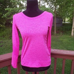 Reebok Girls Long Sleeve Pullover Shirt, sz Large,  Pink